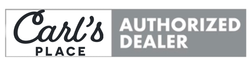 Logo for Carl's Place Authorized Dealer with a black and gray design.